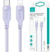 Usams Kabel Usb-C Na Lightning 20W 1,2Mpd Fast Charging Lithe Series Purpurowy/Purple Sj566Usb03 (Us-Sj566)