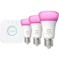 Philips Hue White and Color Kit de Démarrage E27 Lot de 3 + bridge