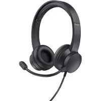 Trust Casque USB - - Ayda - Micro ENC - 65% Plastique Recyclé - Filaire Noir