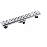 FortiFura Galeria Caniveau de douche 140cm avec grille et bride de sol Inox YZ-A60-Basic-drain