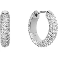 Daniel Wellington Boucles d'oreilles Cercle Argent Collection Pavè - femme