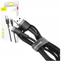 Baseus Cafule USB vers Lightning, 2,4 A, 0,5 m - Gris/Noir