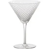 Zafferano Martini Set De 4 Pcs Gobelet 23 Cl Verre Pour Cocktails Et Vins Aromatiques, Design Élégant Fabriqué En Italie