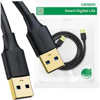 UGREEN Kabel USB USB-A - USB-A 2 m Czarny (10371)