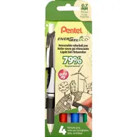 Pentel Stylo à encre gel 4pcs Energel Eco assorti (4x)