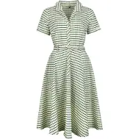 Banned Retro Robe mi-longue Rockabilly de - Bella Anchor Ahead Dress - XS - 3XL - pour Femme - beige/vert - Taille L