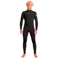 Quiksilver Prologue 4/3 Mm Long Sleeve Back Zip Neoprene Suit Noir L Homme