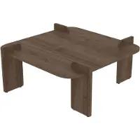CALICOSY - Table basse carrée aux bords arrondis L90 cm NOMA