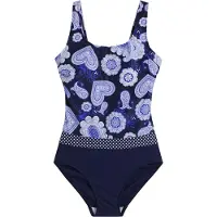 Bonprix Maillot de bain modelant bleu marine / bleu clair