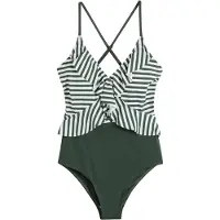 Bonprix Maillot 1 pièce à volants et découpe