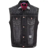 Yoxeone Gilet 'HELL RIDERS' noir denim
