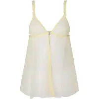 Hunkemoller Déshabillé 'Flora' jaune pastel