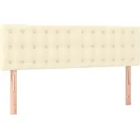 vidaXL Têtes de lit 2 pcs. Crème 72x5x78/88 cm Similicuir