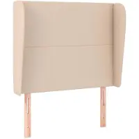 vidaXL Tête de lit avec oreilles Cappuccino-Brun 93x23x118/128 cm Similicuir