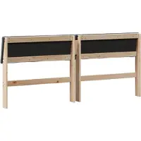 vidaXL Tête de lit rembourrée gris foncé 180 cm Pin massif