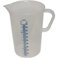 REILANG Gobelet gradué 3 l PP, Verre mesureur, Blanc, Transparent