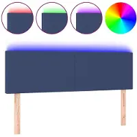 vidaXL Tête de lit LED Crème 144x5x78/88 cm Tissu