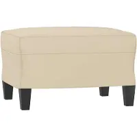 vidaXL Repose-pied Crème 60x50x41 cm Tissu microfibre