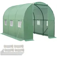 TecTake Serre tunnel 7 m² 343x200x200cm - vert