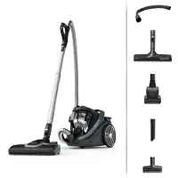 Rowenta Aspirateur sans sac Silence Force Cyclonic Effitech Modèle Total Clean RO7961EA 500 W Noir et Bleu Gris