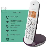 Logicom Téléphone fixe DECT ILOA 150 SOLO aubergine