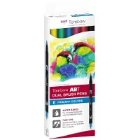 American Tombow Marqueurs ABT Dual Brush 6C-1 Basic carton (6) (6x)