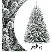 vidaXL Sapin de Noël artificiel à charnières avec neige floquée 120 cm