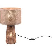 TRIO Lampe de table STRAW marron 1xE27x40W osier / rotin / paille dim. : 40,5 x 24 x 24 cm IP20 RL