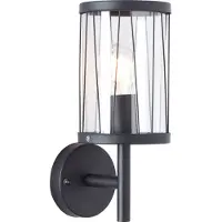 Brilliant Lampe Applique Murale Reed Debout Noir IP44 Max. 40W E27 Lumière