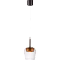 Paul Neuhaus Lustre LED Pilot Q-KON en cuivre 9 W, nuances de blanc, 300 lm, verre, dimensions : 200 x 21 x 21 cm, IP20,