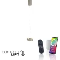 Paul Neuhaus Lampe suspendue Q-ROTATE, à 1 bras, en aluminium, réglable en hauteur, compatible domotique, ZigBee, 2700–5000 K, référence 2247-95