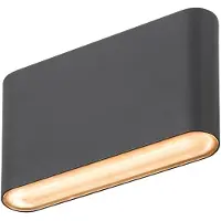 SLV Spot mural LED Oval 14 Haut et bas - noir