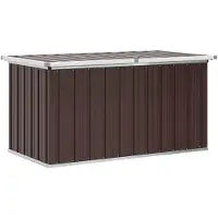 vidaXL Coffre de jardin brun 129 x 67 x 65 cm
