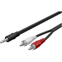 Goobay Câble audio stéréo Rca mâle vers Jack 3.5mm stéréo mâle, 15m cd50780