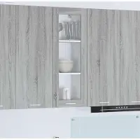 vidaXL Armoire suspendue avec porte Riga Gris Sonoma 40 x 31 x 100 cm