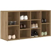 vidaXL Étagère à chaussures, 103 x 30 x 54,5 cm, panneau de fibres de bois, imitation chêne artisanal