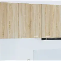 vidaXL Armoire suspendue avec porte Riga 2 pcs Chêne Sonoma et Blanc