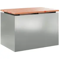 vidaXL Banc de jardin en acier galvanisé 60 x 40 x 43 cm