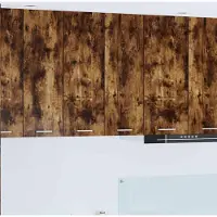 vidaXL Armoire suspendue avec stockage Riga Chêne fumé 60 x 31 x 80 cm