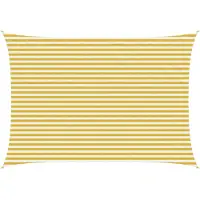 vidaXL Voile D'ombre Jaune Et Blanc 3 X 6 M Hdpe