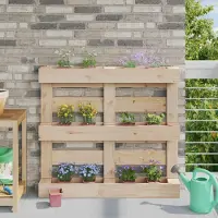 vidaXL Caisses À Fleurs Pour Palettes Euro 24 Pcs Marron