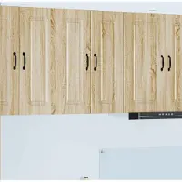 vidaXL , façade pour lave-vaisselle, modèle Kalmar, 2 pièces, panneau de particules imitation chêne Sonoma