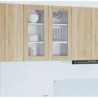 vidaXL Armoire suspendue Riga 2 pcs Chêne Sonoma 40 x 31 x 80 cm