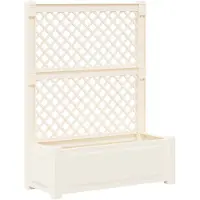 vidaXL Grand Bac Avec Treille Blanc 99,5 X 43 X 133,5 Cm Pp