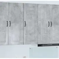 vidaXL Façade pour lave-vaisselle , modèle Kalmar, gris béton, dimensions : 40 x 31 x 100 cm