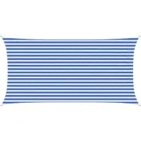 vidaXL Voile D'ombre Bleu Et Blanc 2,5 X 5 M Hdpe