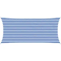 vidaXL Voile D'ombre Bleu Et Blanc 2 X 4,5 M Hdpe