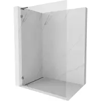 Mexen Lunar L paroi de douche Walk-in gauche 80 x 200 cm, transparent 8 mm, gris fusil brossé - 830L-080-000-66-00-L