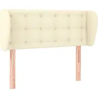 vidaXL Tête de lit avec oreilles Crème 93x23x78/88 cm Similicuir