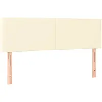 vidaXL Têtes de lit 2 pcs. Crème 72x5x78/88 cm Similicuir